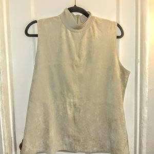 Soft faux suede top